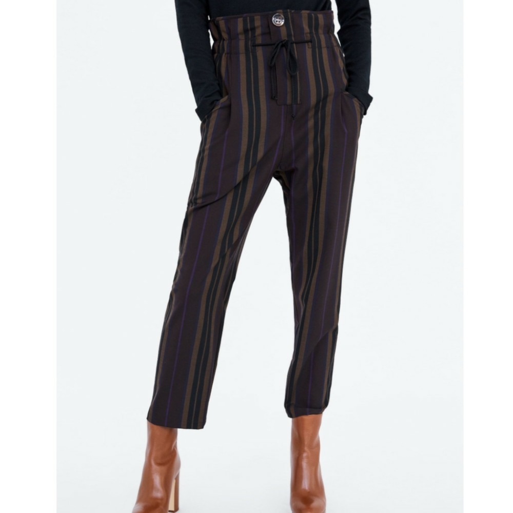 ZARA Striped Print Pants